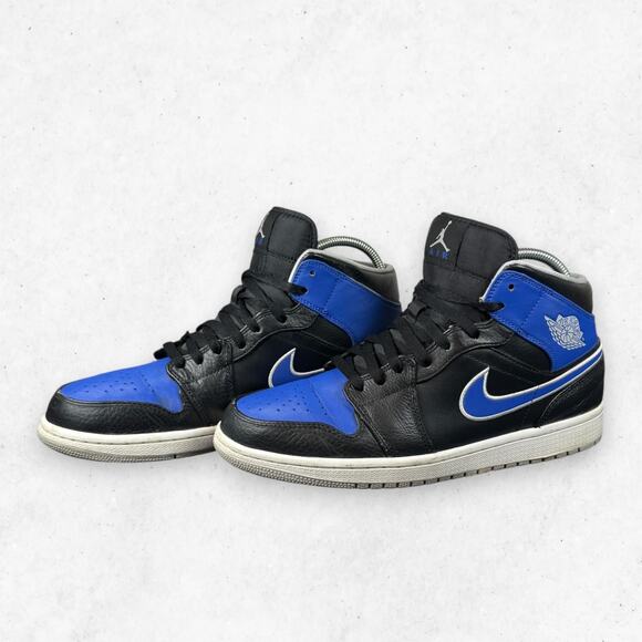 Air Jordan 1 Mid Royal Blue Black 554724-007 Men\'s US 10.5 2013 No Box main image 4